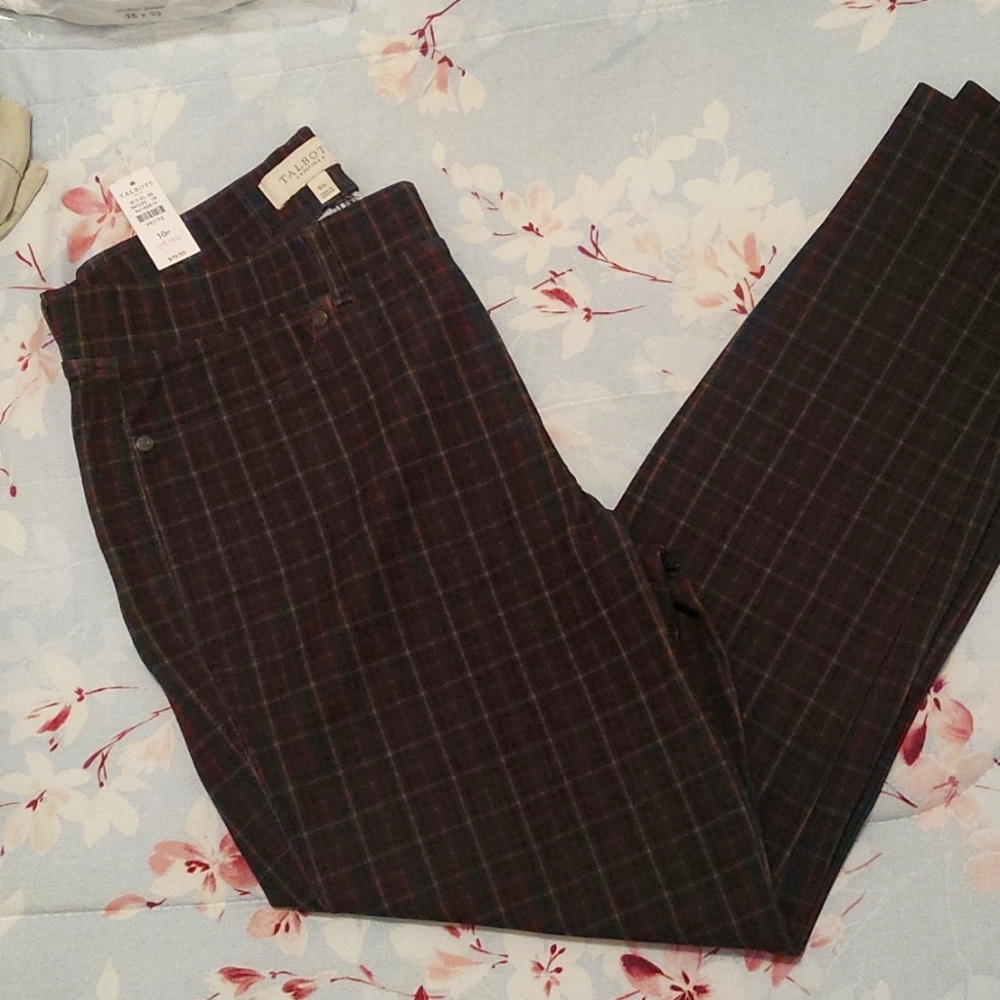 Talbott Pants 10P plaid ankle